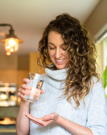 111 - Pretty Pea woman taking pretty pea nutrition supplements during menopause