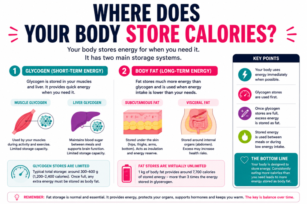 where do calories go